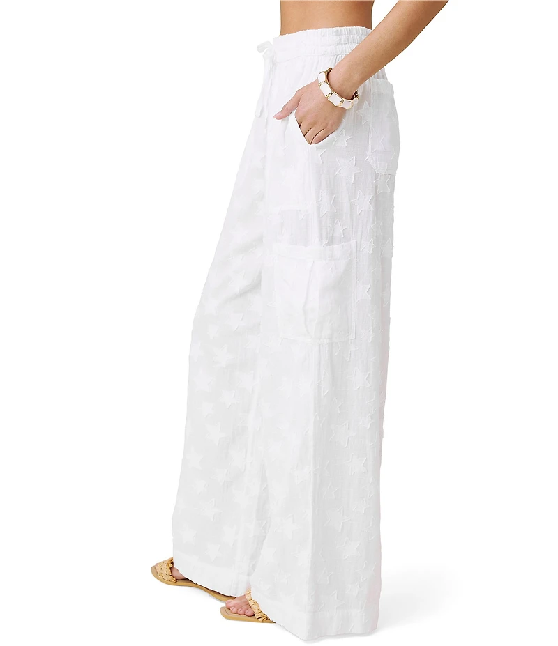 Splendid Caprice Star Drawstring Elastic Waist Wide Leg Pants