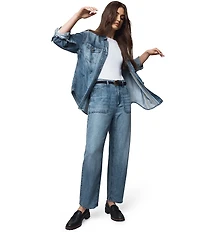 Splendid Carissa Indigo Mid Rise Straight Leg Ankle Jeans