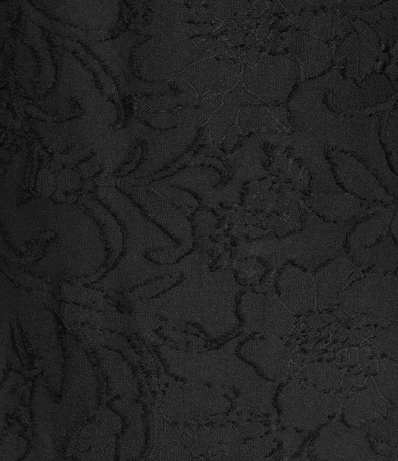 Splendid Cecelia Knit Floral Round Neck Long Sleeve Bodycon Maxi Dress