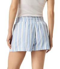 Splendid Christy Gauze Striped High Waisted Coordinating Boxer Shorts