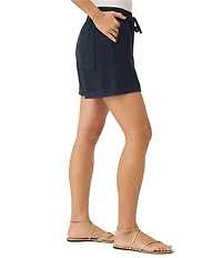 Splendid Coastal Linen Blend Knit Mid Rise Lounge Shorts