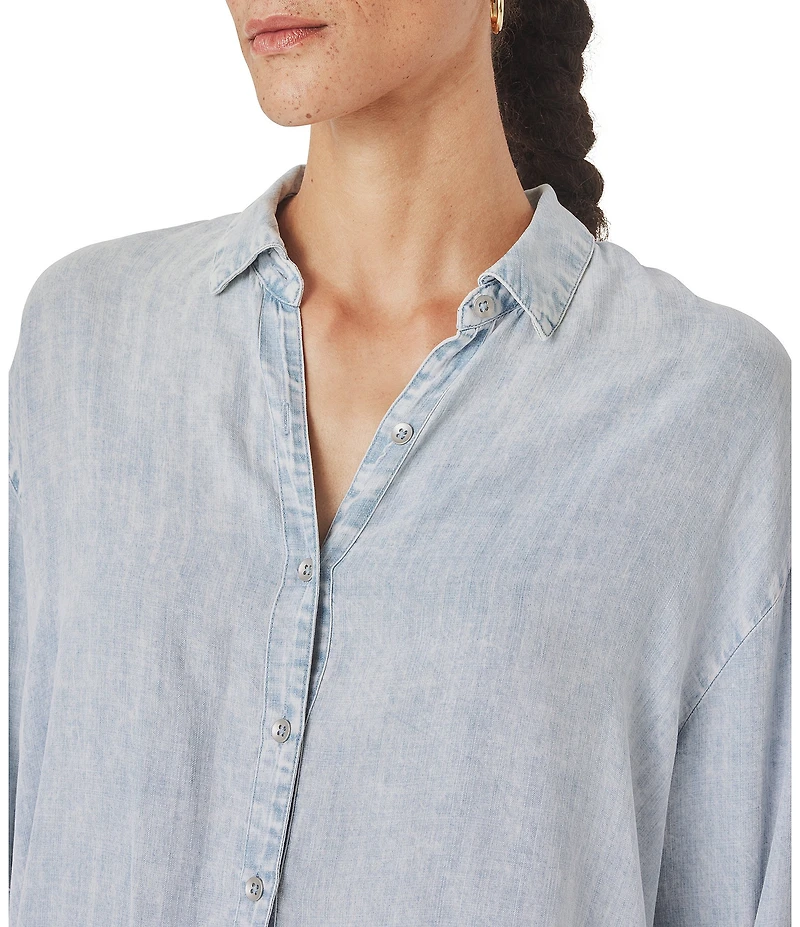 Splendid Collared Long Sleeve Button Up Shirt