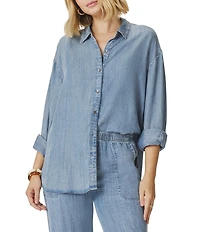 Splendid Collared Long Sleeve Button Up Shirt