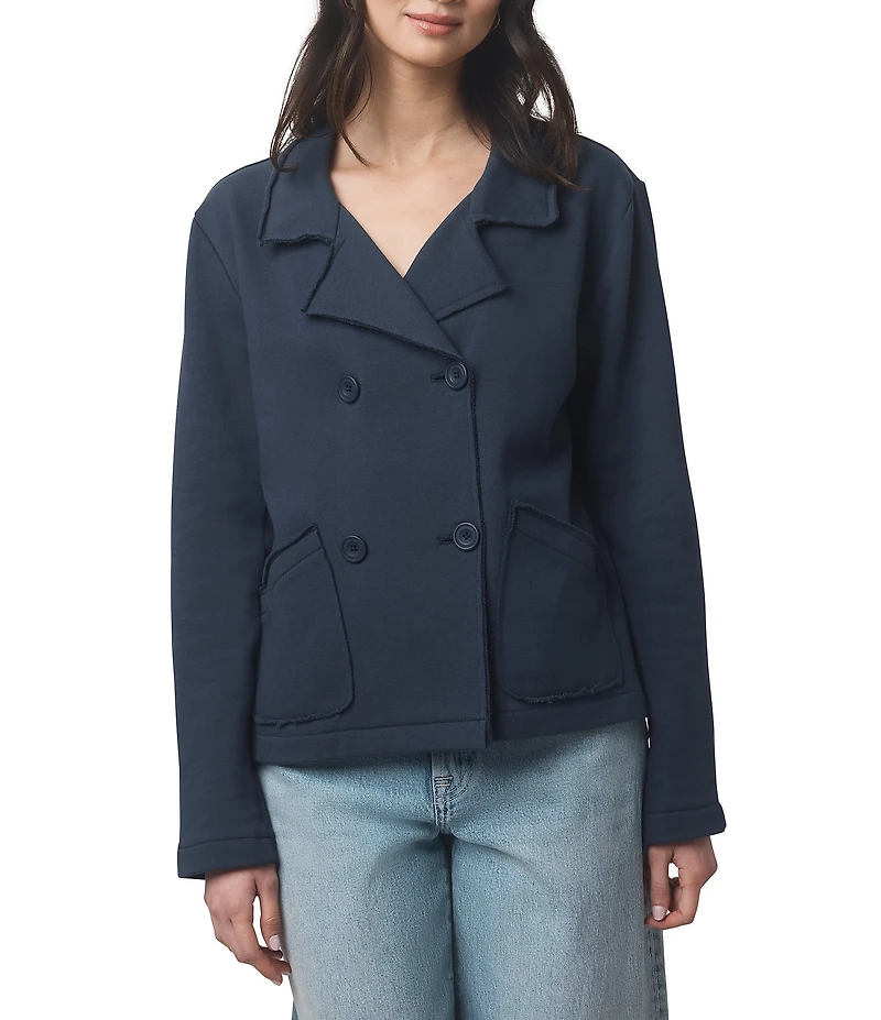 Splendid Diana French Terry Notch Collar Long Sleeve Blazer