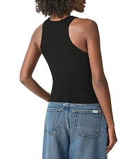 Splendid Eco Supersoft Ribbed Knit Scoop Neck Sleeveless Tank Top