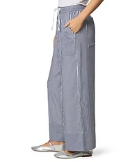 Splendid Ellie Striped Coordinating Drawstring Wide Leg Pants
