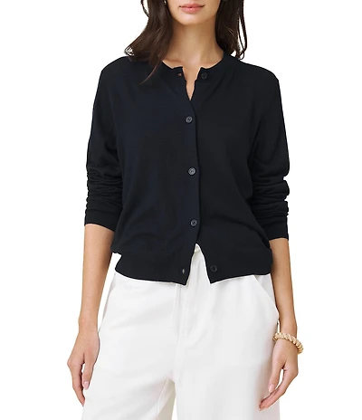 Splendid Erica Knit Crew Neck Long Sleeve Cardigan