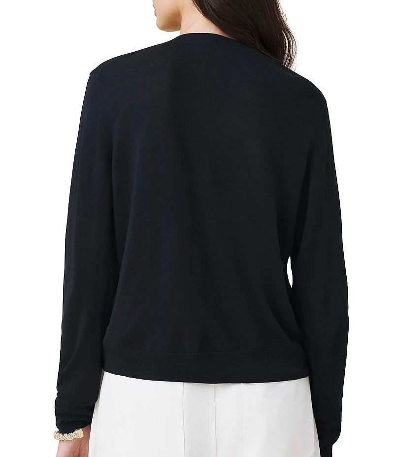 Splendid Erica Knit Crew Neck Long Sleeve Cardigan