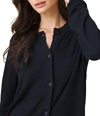 Splendid Erica Knit Crew Neck Long Sleeve Cardigan