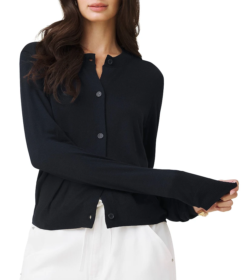 Splendid Erica Knit Crew Neck Long Sleeve Cardigan
