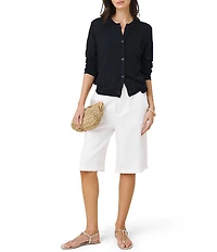 Splendid Erica Knit Crew Neck Long Sleeve Cardigan