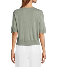 Splendid Erica Knit Round Neck Short Sleeve Top