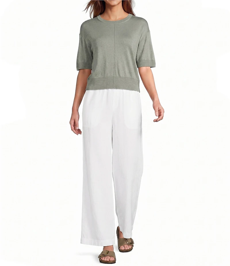 Splendid Erica Knit Round Neck Short Sleeve Top