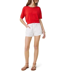 Splendid Erica Knit Round Neck Short Sleeve Top