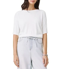 Splendid Erica Knit Round Neck Short Sleeve Top
