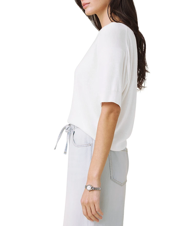 Splendid Erica Knit Round Neck Short Sleeve Top