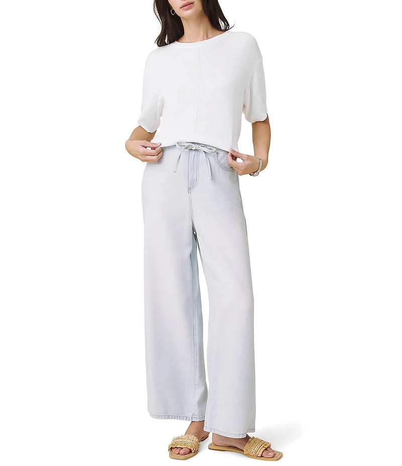 Splendid Erica Knit Round Neck Short Sleeve Top