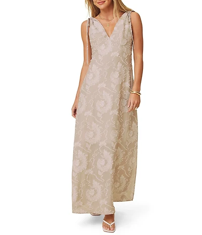 Splendid Ezra V-Neck Sleeveless Maxi Dress