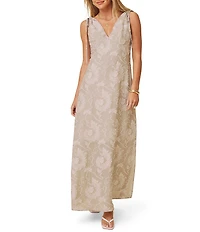Splendid Ezra V-Neck Sleeveless Maxi Dress