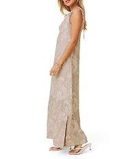 Splendid Ezra V-Neck Sleeveless Maxi Dress