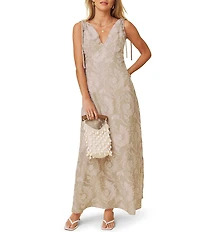 Splendid Ezra V-Neck Sleeveless Maxi Dress