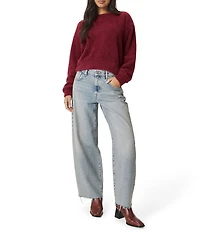 Splendid Fallon Fuzzy Knit Crew Neck Long Sleeve Top