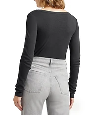 Splendid Faye Crew Neck Long Sleeve Tee