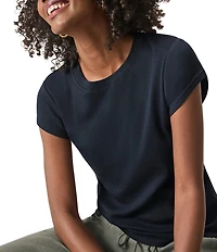 Splendid Faye Crew Neck Short Sleeve Tee