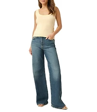 Splendid Faye Knit Scoop Neck Sleeveless Tank Top