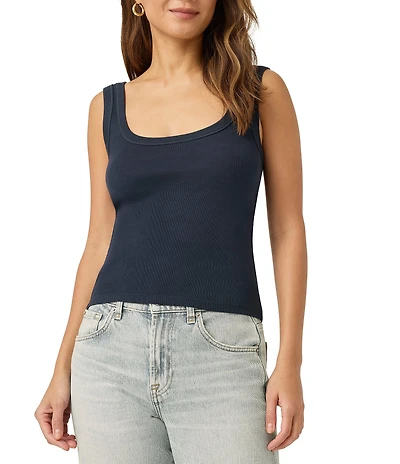 Splendid Faye Knit Scoop Neck Sleeveless Tank Top