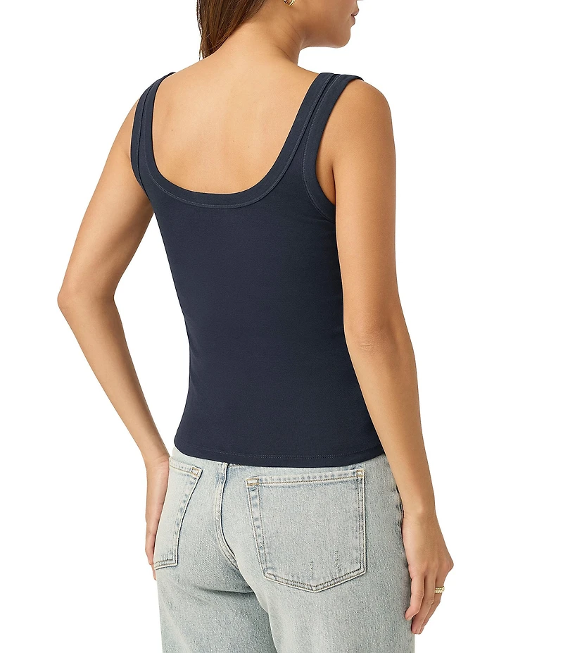 Splendid Faye Knit Scoop Neck Sleeveless Tank Top