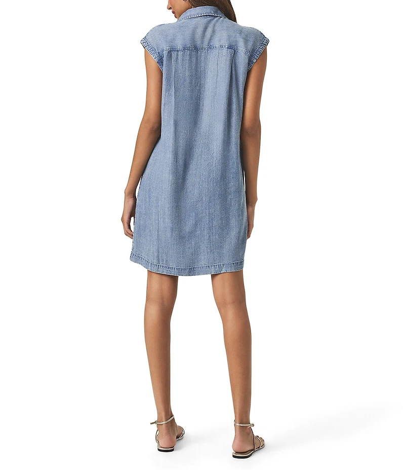 Splendid Wren Notch Collar Cap Sleeve A-Line Mini Dress