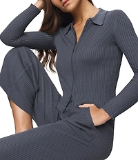 Splendid Georgie Cashmere Blend Knit Collar V-Neck Long Sleeve Cardigan