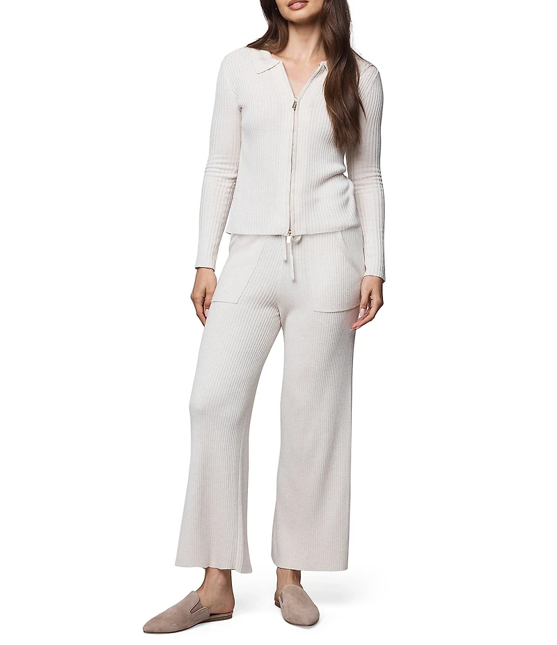 Splendid Georgie Cashmere Blend Knit Collar V-Neck Long Sleeve Cardigan