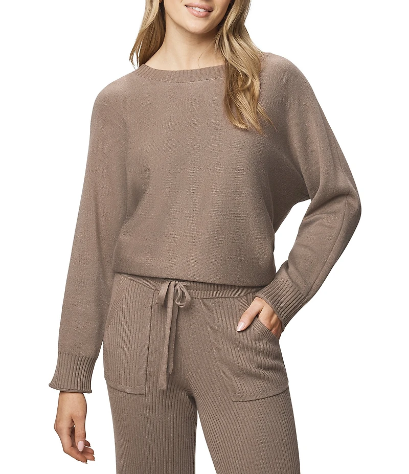 Splendid Georgie Coordinating Cahsmere Blend Knit Crew Neck Long Sleeve Sweater