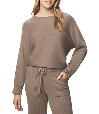 Splendid Georgie Coordinating Cahsmere Blend Knit Crew Neck Long Sleeve Sweater
