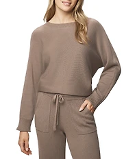 Splendid Georgie Coordinating Cahsmere Blend Knit Crew Neck Long Sleeve Sweater