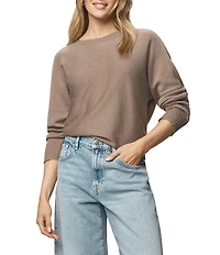 Splendid Georgie Coordinating Cahsmere Blend Knit Crew Neck Long Sleeve Sweater