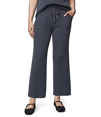 Splendid Georgie Ribbed Knit Mid Rise Lounge Ankle Pants