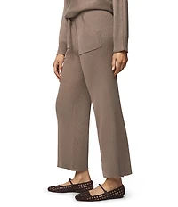 Splendid Georgie Ribbed Knit Mid Rise Lounge Ankle Pants