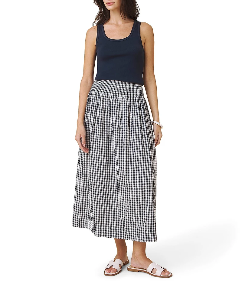Splendid Gigi Gingham Midi Skirt