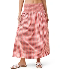 Splendid Gigi Gingham Midi Skirt