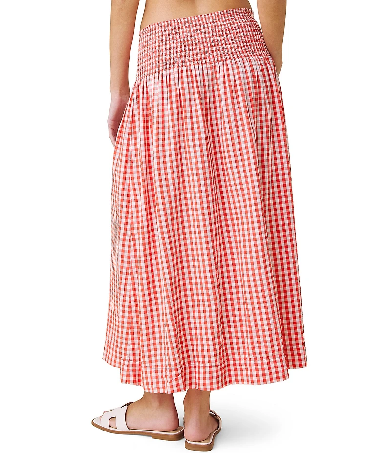 Splendid Gigi Gingham Midi Skirt