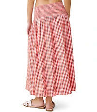 Splendid Gigi Gingham Midi Skirt