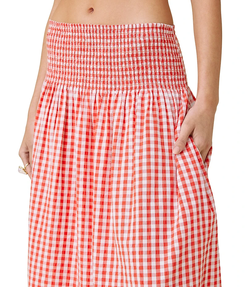 Splendid Gigi Gingham Midi Skirt