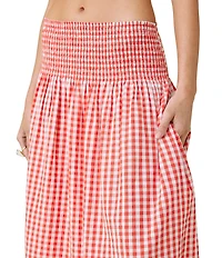 Splendid Gigi Gingham Midi Skirt