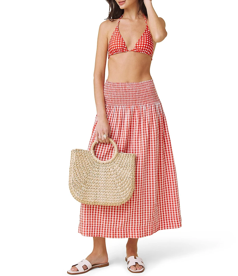 Splendid Gigi Gingham Midi Skirt