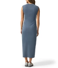 Splendid Indigo Cotton Crew Neck Tank Maxi Dress