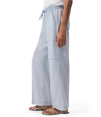 Splendid Indigo Knit Stripe Print Mid Rise Cargo Pants