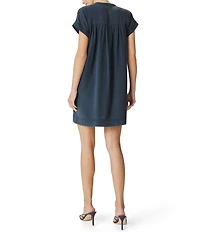 Splendid Ivy V-Neck Short Sleeve Mini Shirt Dress